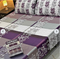 Alkaram Purple Floral Bedsheet Set with 2 Pillow Covers