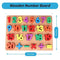 Wooden Number Board Puzzle 1-20 with Math Symbols for Kids