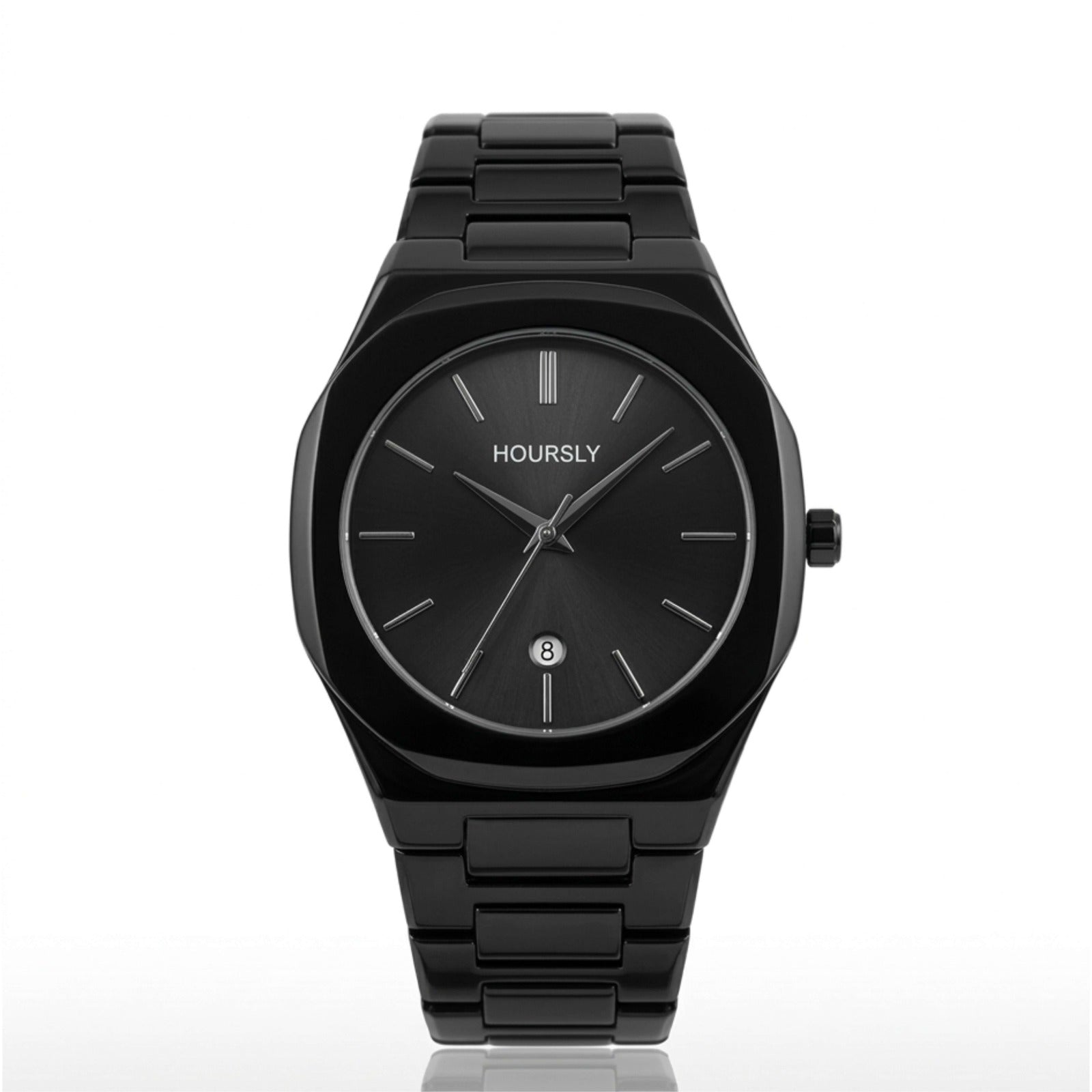 Black watch with HOURLY branding