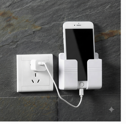Wall Mount Phone Holder & Charging Stand - Self Adhesive Mobile Stand