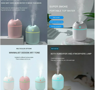 Mini USB Humidifier & Air Freshener – Portable Mist Diffuser with Night Light