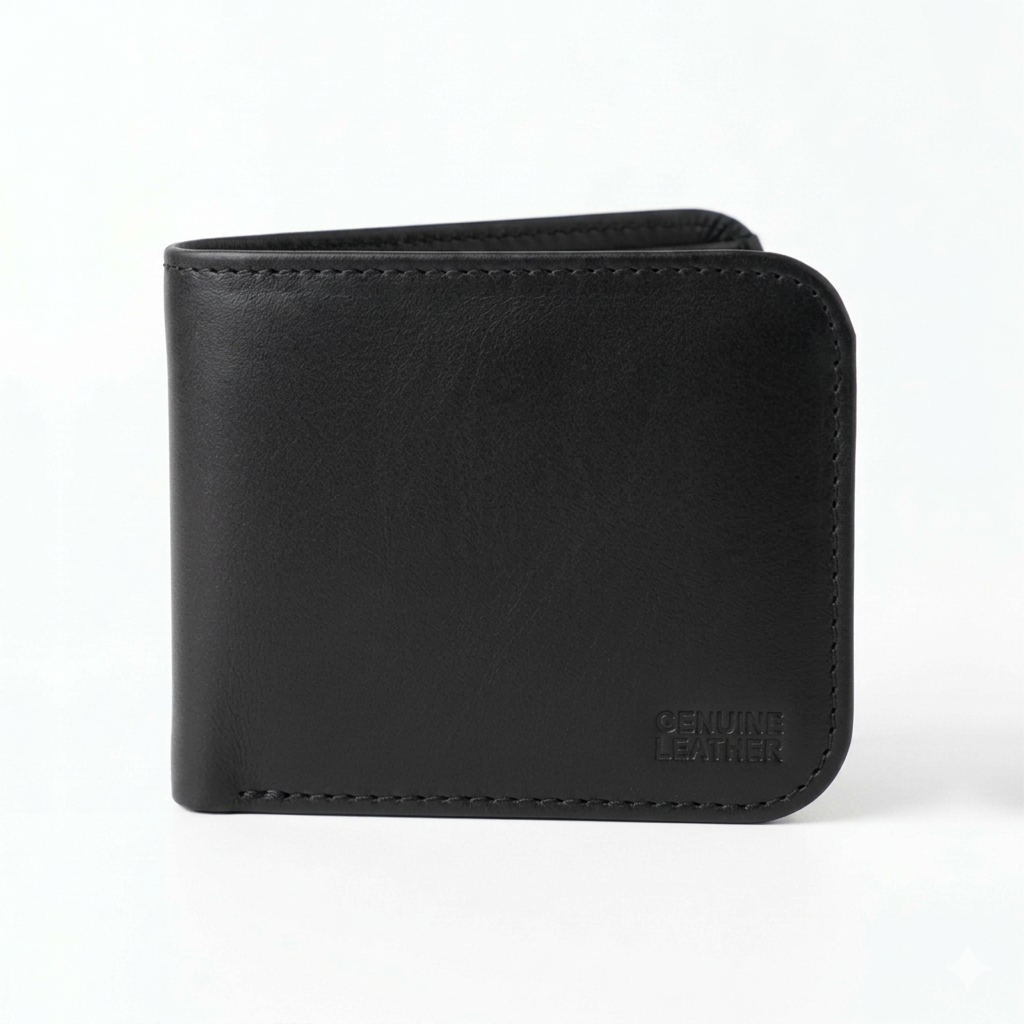 Black leather wallet